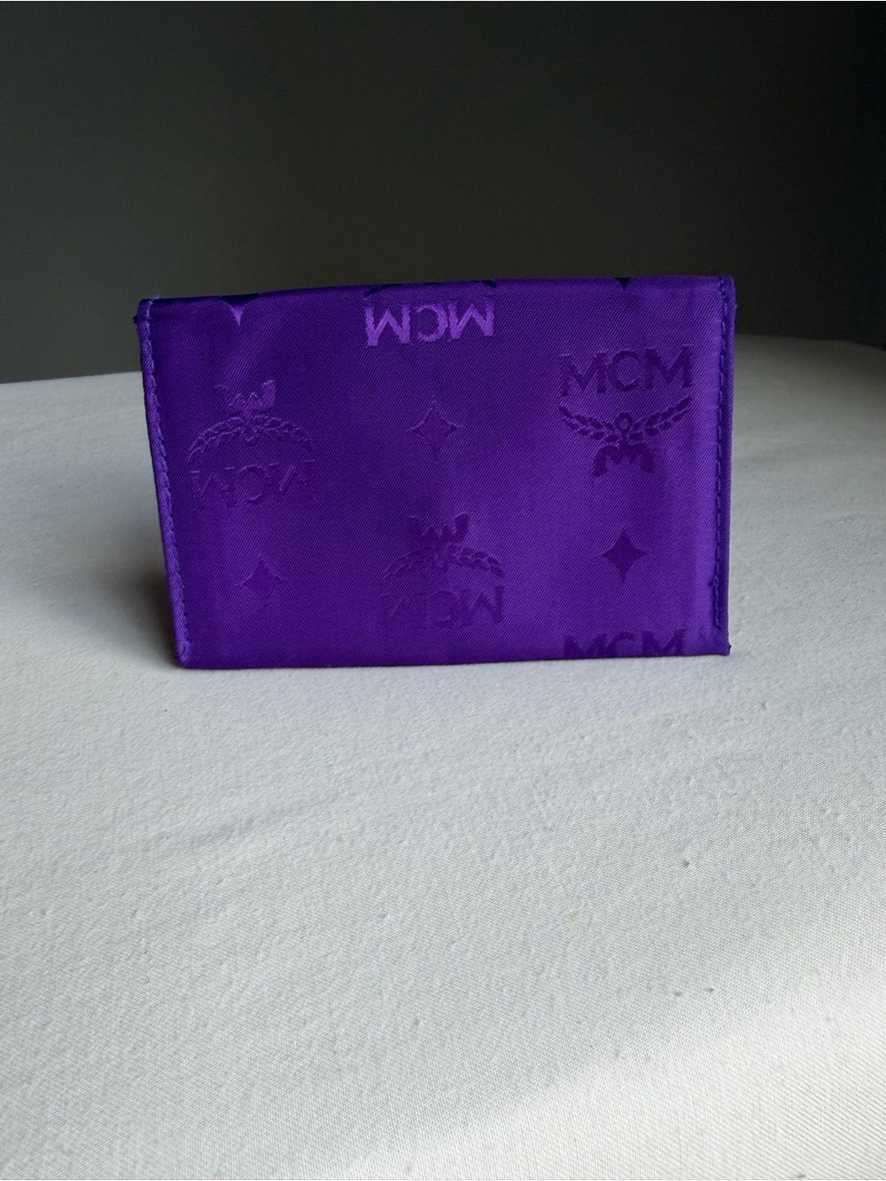 Vintage MCM Purple Tonal Monogram Chain Bag & Matching Wallet and Mirror Set - Picture 12 of 17